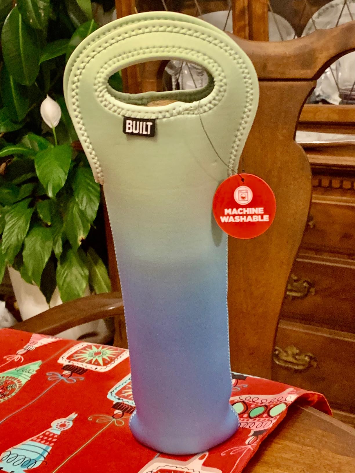 BUILT 2B-BLK 2-Bottle Stain Resistant Neoprene Wine/Water Bottle Carry Tote, Black customer photo 2