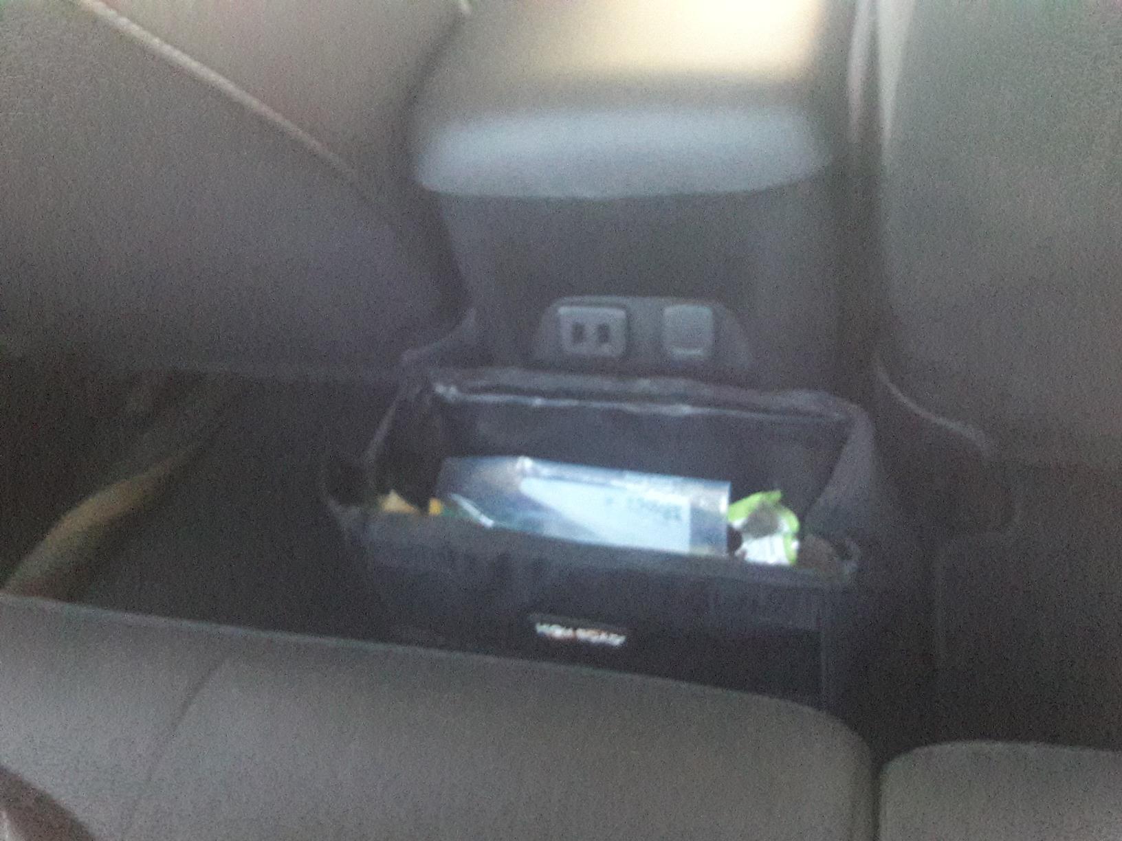 Weighted Car Trash Can with Lid, Storage Pocket and Leakproof Liner | High Road's Behind Console Car Garbage Can With Bottom Weight, Floor Grips and Removable Easy-Clean Insert customer photo 1