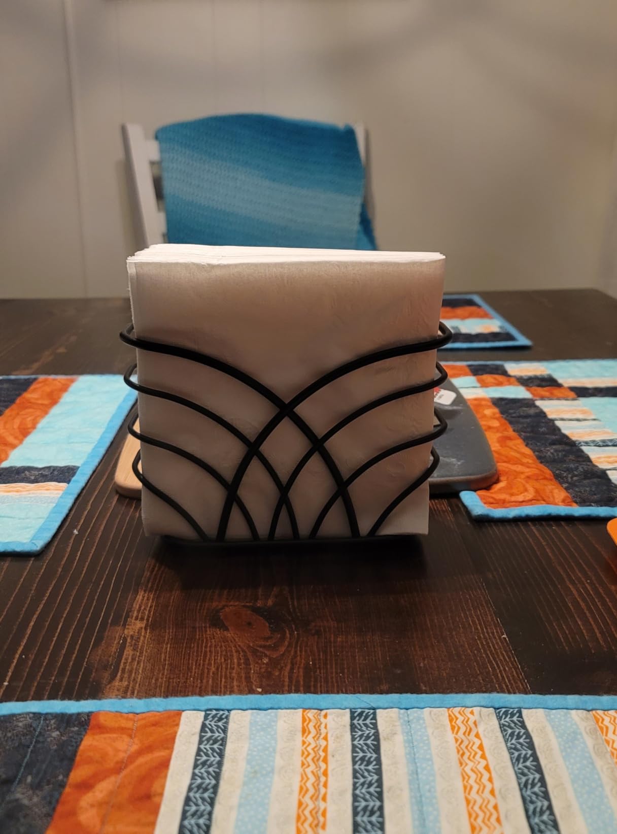 Spectrum Pantry Works Arch Vertical Napkin Holder, Upright Napkin Holder With Handle, Contemporary Napkin Storage for Dining Table, Countertop Napkin Storage for Kitchen Organization, Satin Nickel (40878) customer photo 1