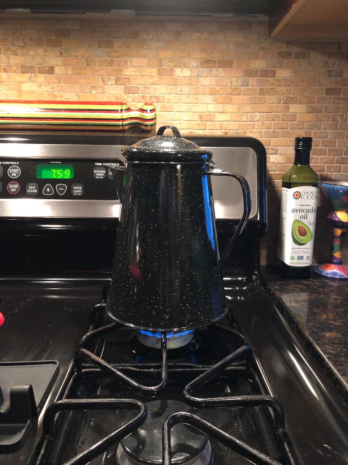 Granite Ware Coffee Boiler, 3 Qt - Speckled Black customer photo 2
