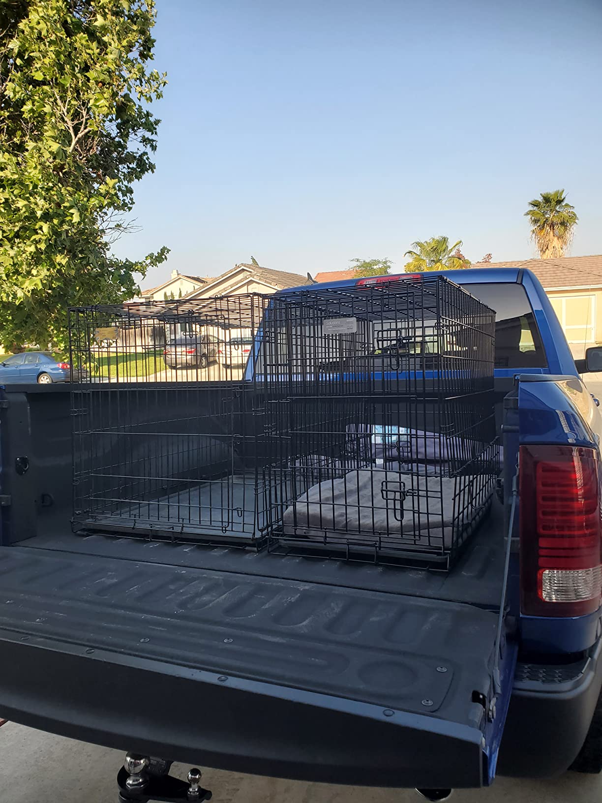 MidWest Homes for Pets Solutions Series Side-by-Side SUV Dog Crate, Double Door Folding Metal Cage Designed to Fit in SUVs & Vans, for Dogs up to 70 Lbs customer photo 1