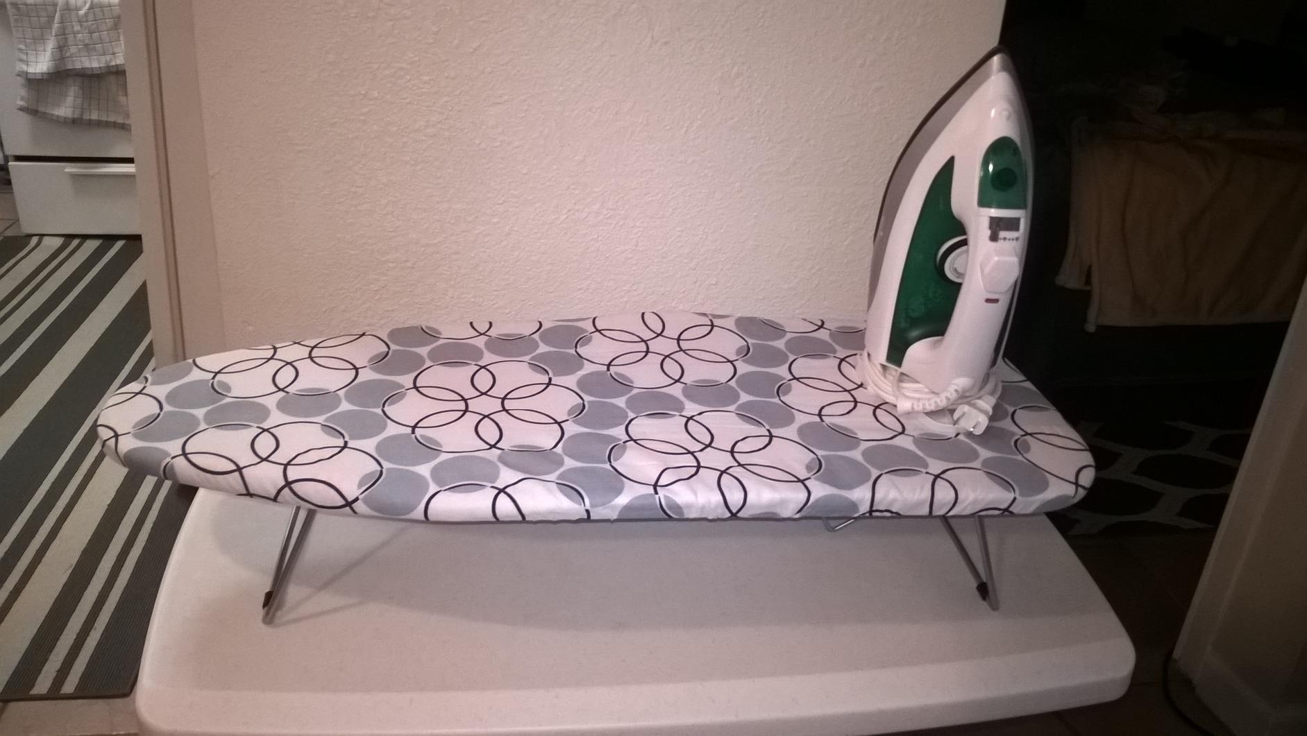 Household Essentials 122101 Small Tabletop Ironing Board with Folding Legs - Magic Rings Cover and Pad, Blue Rings customer photo 1
