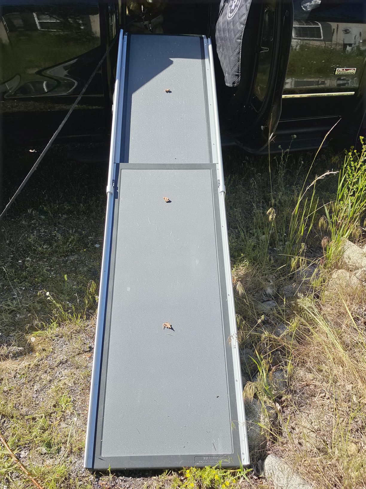 PetSafe Happy Ride Extra Long Telescoping Dog Ramp, Portable Pet Ramp for Cars, Trucks & SUVs with Adjustable Sizing | Extends 47-87 in to Reach Tall Trucks & SUVs, Rubber Feet, Side Rails, Safety Latch for Storage, Supports Dogs up to 300 Lb customer photo 1