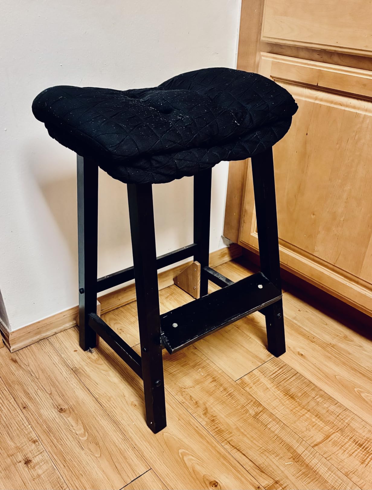 Winsome Satori Saddle Seat Counter Stool, Black, 24