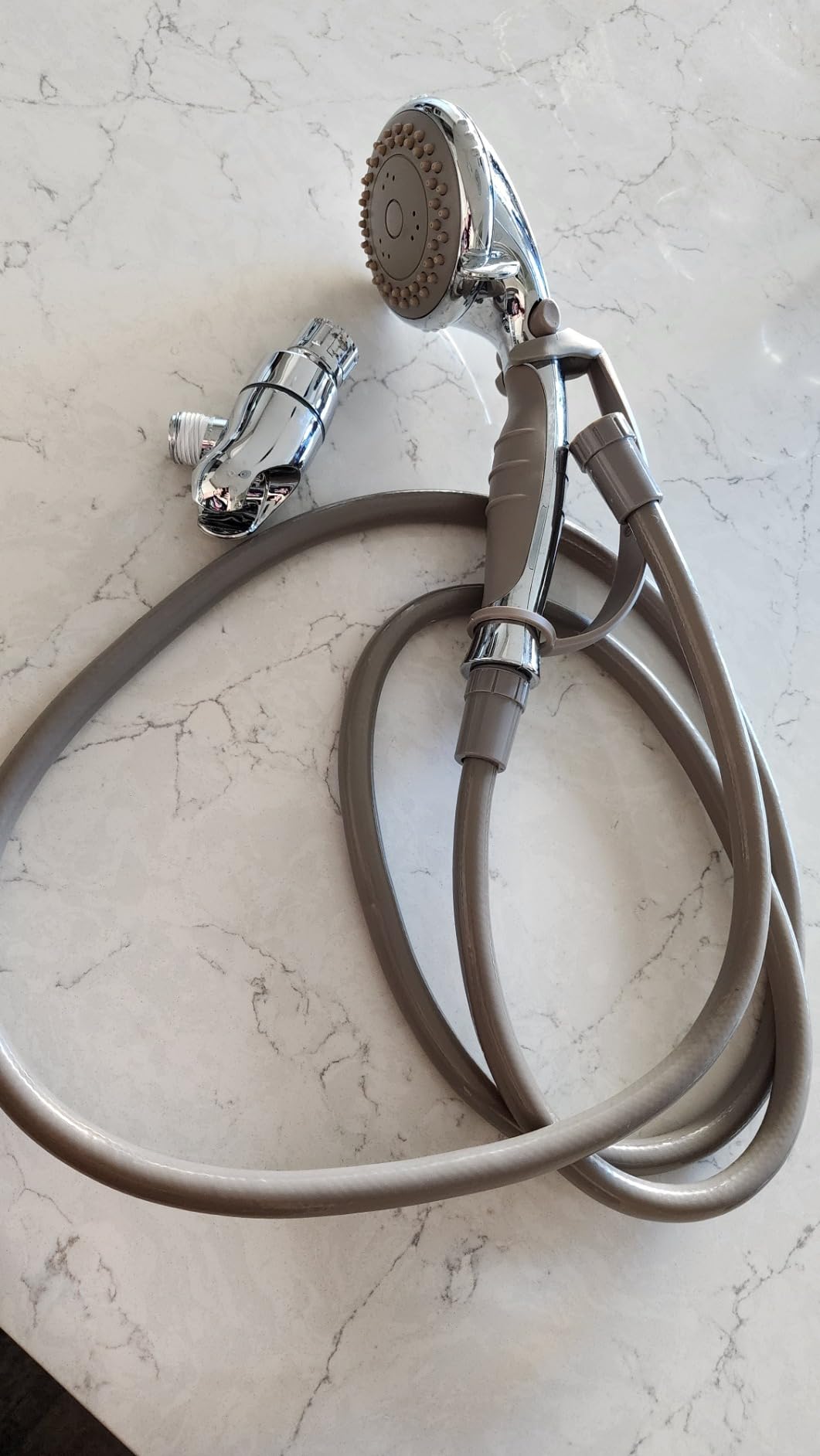 Moen DN8001CH Home Care Multi-Function Handheld Showerhead with Non-Positive Pause Control, Chrome Finish, Wall-Mounted Hand Shower with 7-Foot Hose and Lightweight Soft Grip Handle customer photo 1