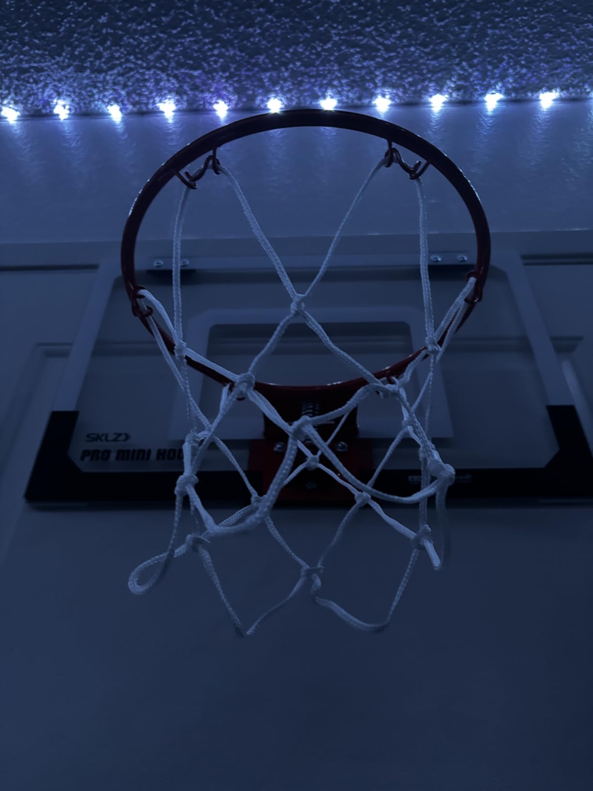 SKLZ Pro Mini Indoor Basketball Hoop with Ball, Over the Door, Shatter-Proof Backboard, Spring-Action Break-Away Steel Rim customer photo 2
