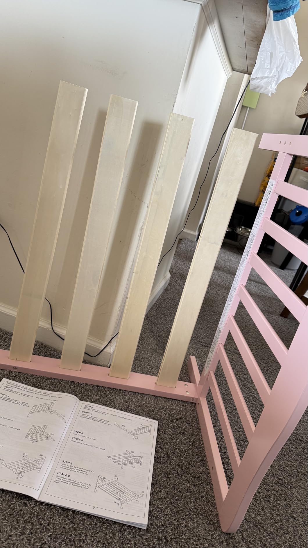 Dream On Me Classic Design Toddler Bed, GREENGUARD Gold, Black | Slatted Curved Design, Low to Floor Bed, 2 Safety Guard Rails, Sturdy Wooden Frame, 50 Lb Limit, BSA Verified customer photo 2