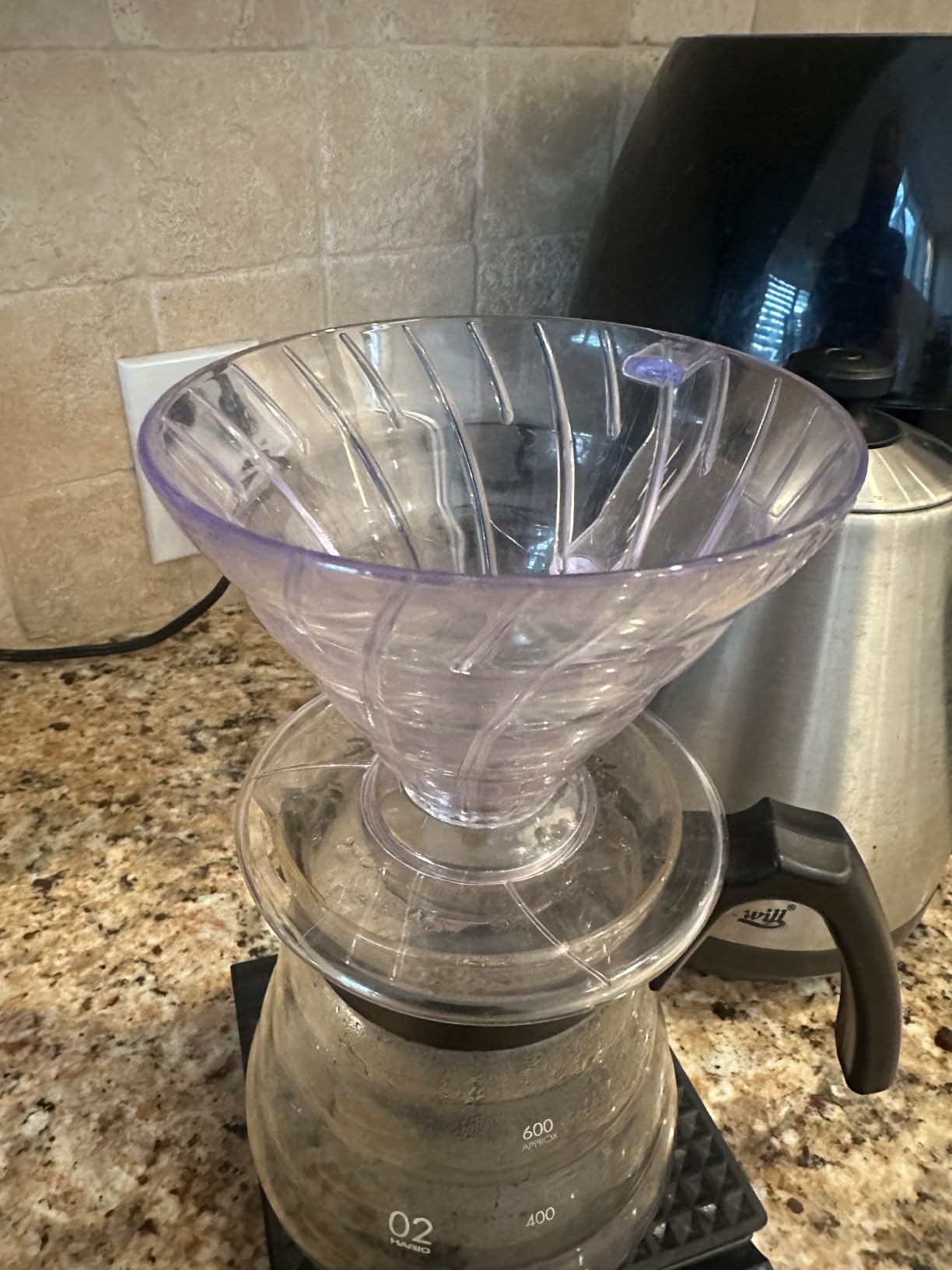 HARIO V60 Plastic Coffee Dripper, Size 02, Clear customer photo 1