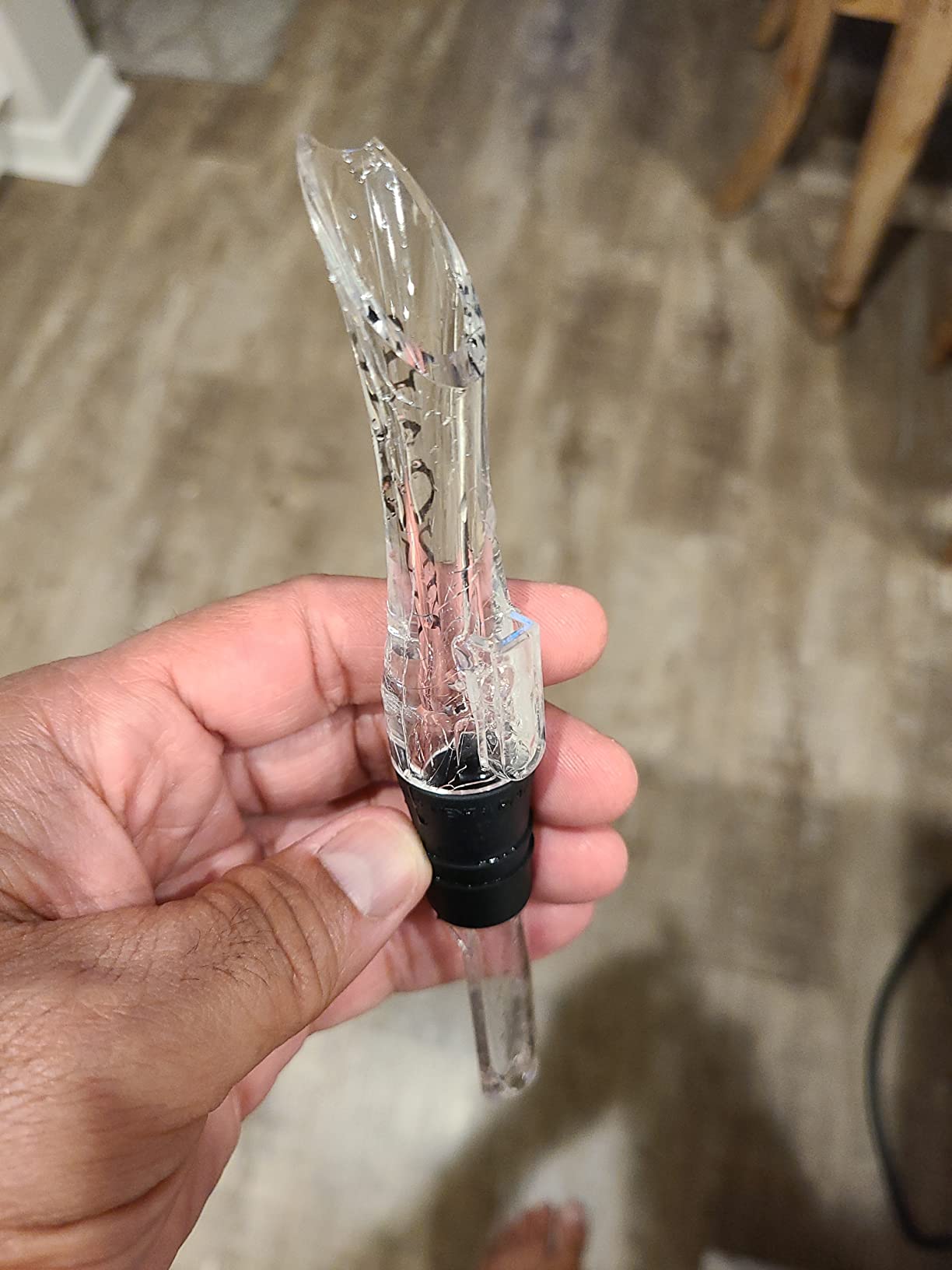 Cork Pops Clear Giovanni VinOair Wine Aerator and Non Drip Spout, 5.75 customer photo 1