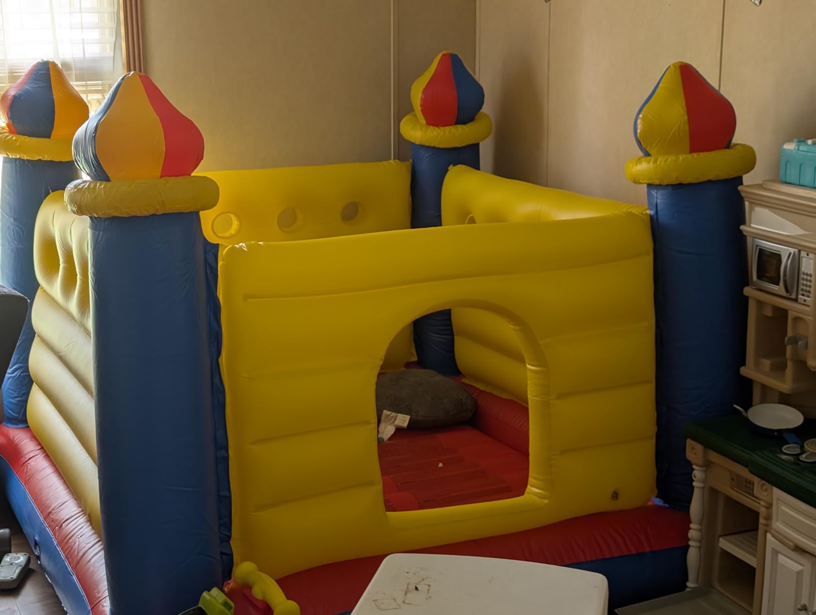 Intex Inflatable Colorful Jump-O-Lene Castle Bounce House, for 2 Kids Ages 3-6 - Large Blow-Up Indoor Outdoor Children's Bouncer Jumper Playhouse customer photo 1