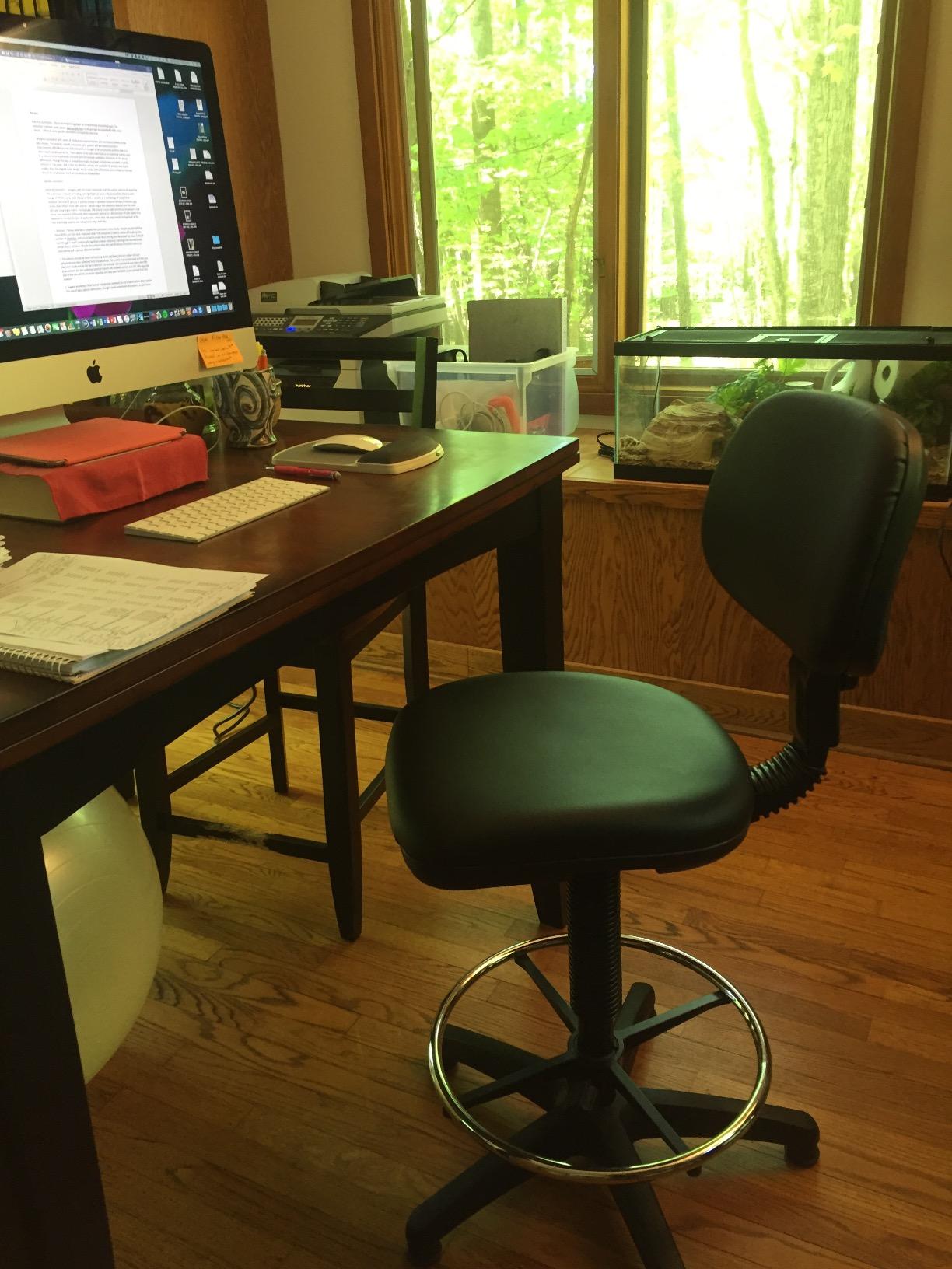Office Star DC Series Adjustable Drafting Chair with Foot Ring and Sculptured Foam Seat, Black Vinyl customer photo 1
