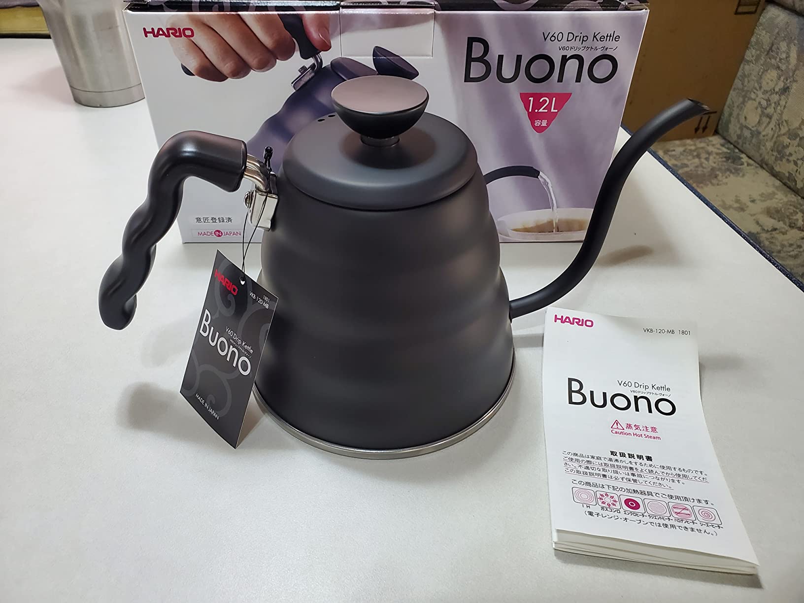 Hario V60 Buono Electric Gooseneck Drip Kettle, 800ml, Silver customer photo 1