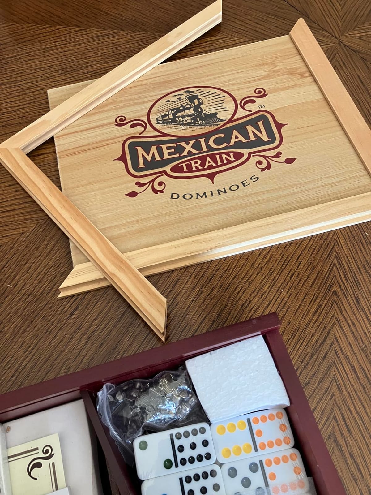 Front Porch Classics | Mexican Train Domino Set in Wooden Collector Box from Front Porch Classics for 2 to 8 Players Ages 8 and Up customer photo 1