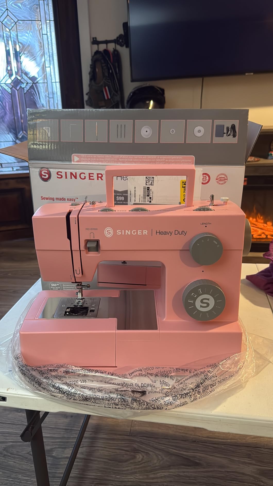 SINGER 4411 High Speed Heavy Duty Sewing Machine | 11 stitches, 50% more power for denim and canvas, metal frame, 1100 stitches/min customer photo 1