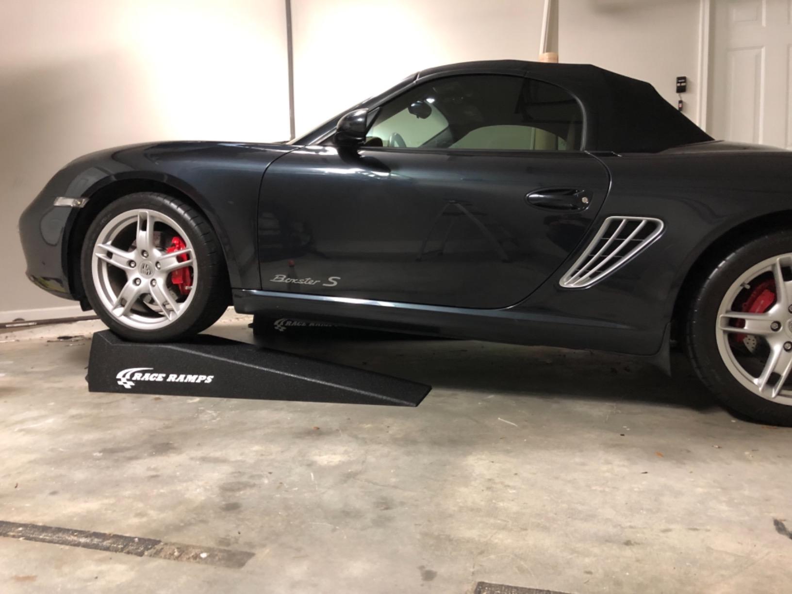 Race Ramps Single-Piece Foam Car Service Ramps, 8 in Lift, 56 in, Pair - Solid High-Density Foam Lifts 1,500 lb per Tire on a 10.8 Degree Approach for Oil Changes, Service and Display customer photo 2