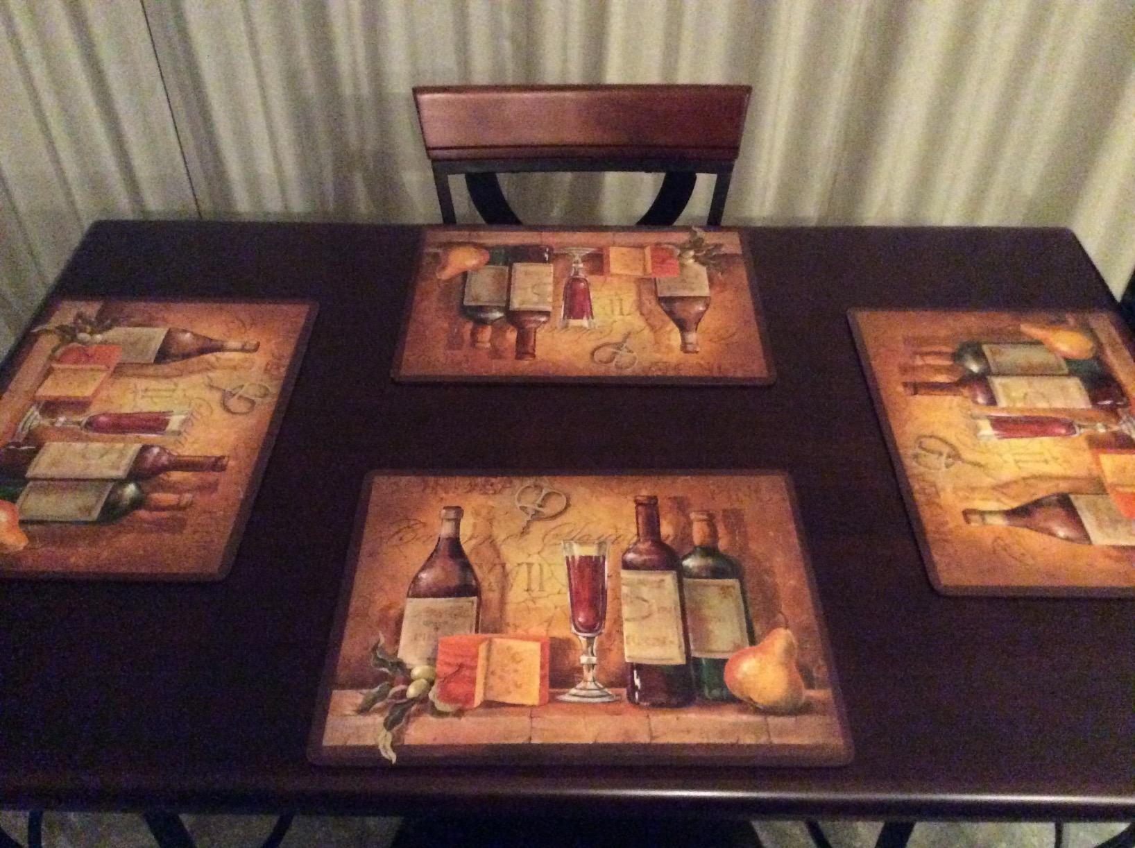 Benson Mills Cork Placemats Set of 4, Thick Cork Place Mats for Kitchen and Dining Tables, Easy Clean Table Mats (12