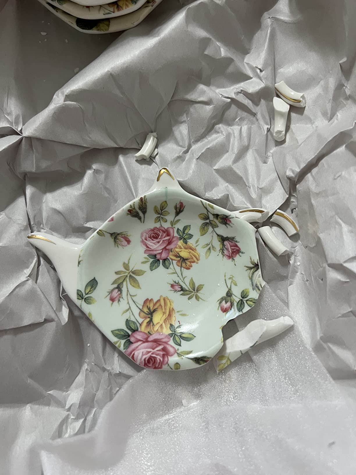 Gracie China Tea Bag Caddy Holder, Set of 4 (Rose Chintz) customer photo 1