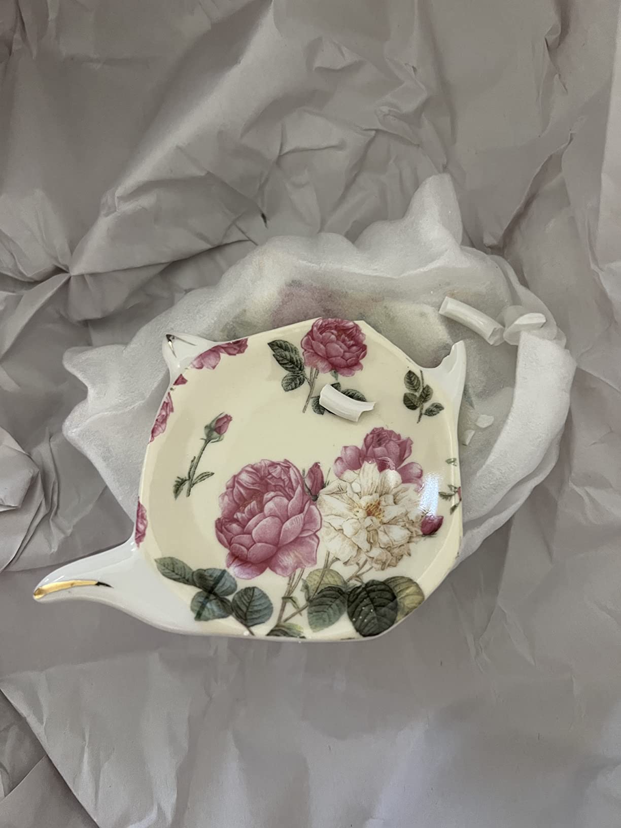 Gracie China Tea Bag Caddy Holder, Set of 4 (Rose Chintz) customer photo 2