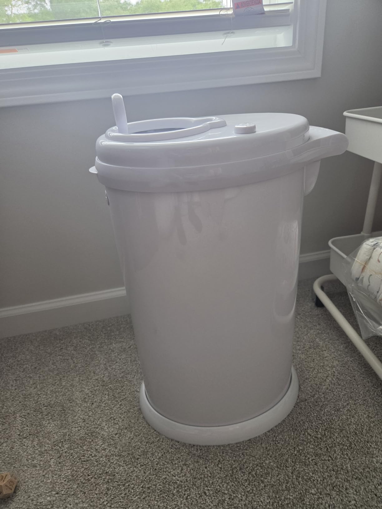 Ubbi Stainless Steel Diaper Pail, No Special Bags, Odor-Locking, White | Award-Winning Registry Must-Have, Childproof Safety Lid with Lock, Holds Up To 55 Newborn Diapers, Modern Nursery Essential customer photo 1
