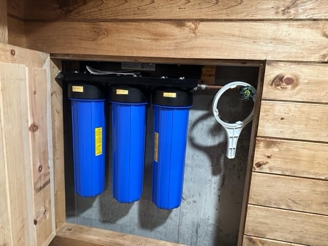 iSpring Commercial-Grade Whole House Water Filter System, Eliminates 99% Chlorine, Sediment, Taste, Odor, 3-Stage 20x4.5-inch Industrial Standard Filters, Model: WGB32B, 1-inch Inlet/Outlet customer photo 1