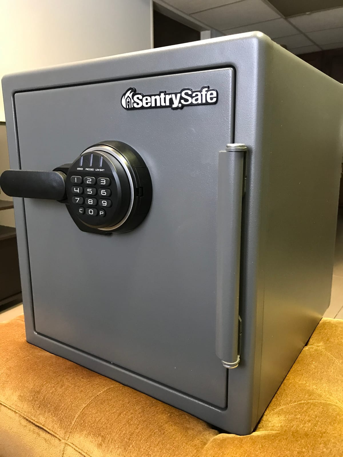 SentrySafe Black Fireproof Safe with Digital Push Button Keypad, Home Safe For Money, Documents, and other Valuables, 1.23 Cubic Feet, SF123ES | Fire Resistant Home Safe With Digital Keypad, Shelf, Door Pocket For Organization, Securely Store Money, Documents, Valuables customer photo 1