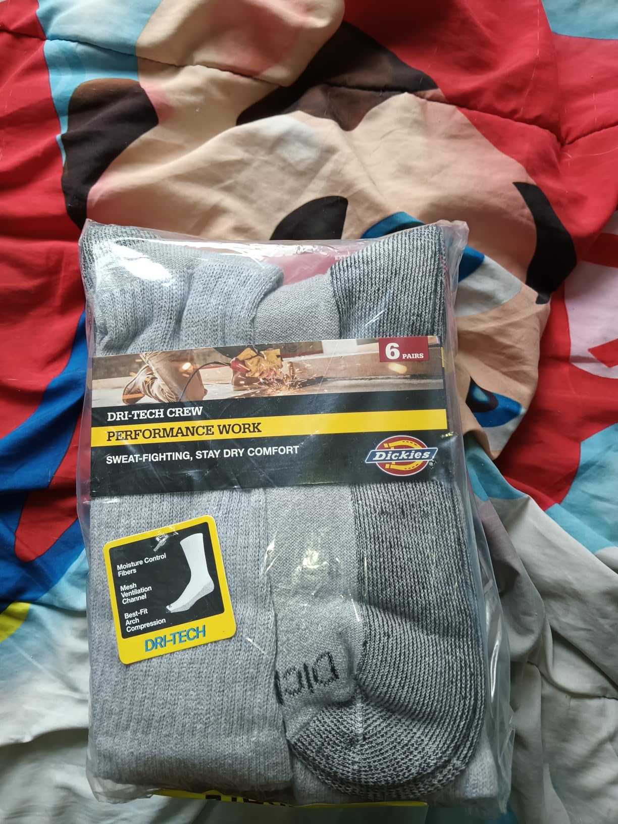 Dickies Men's Dri-tech Original Moisture Control Crew Socks, Available in M-xxl (6, 12, 18 Pairs) customer photo 1