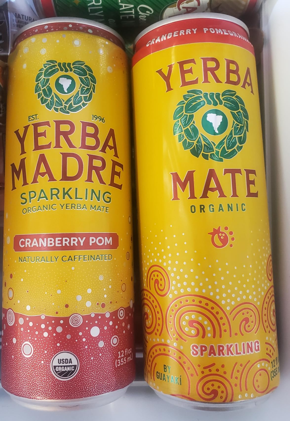 Yerba Madre Organic Sparkling Yerba Mate, Cranberry Pom, 115mg Natural Plant Based Caffeine, Smooth Energy & Focus, Carbonated, 12oz Cans (Pack of 12) customer photo 1