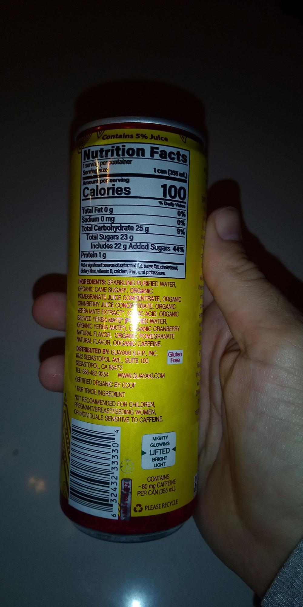 Yerba Madre Organic Sparkling Yerba Mate, Cranberry Pom, 115mg Natural Plant Based Caffeine, Smooth Energy & Focus, Carbonated, 12oz Cans (Pack of 12) customer photo 2