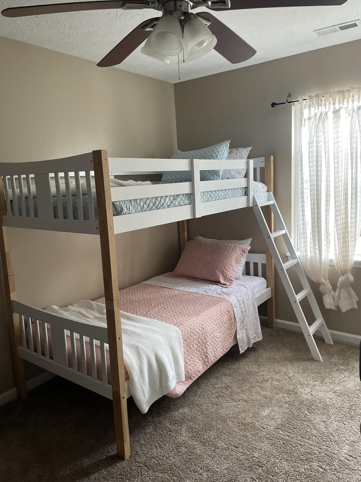 Storkcraft Caribou Twin-Over-Twin Bunk Bed, Navy | GREENGUARD Gold Certified, Wood Twin Bunk Beds for Kids Bedroom, Converts to 2 Individual Twin Beds, No Box Spring Required customer photo 2