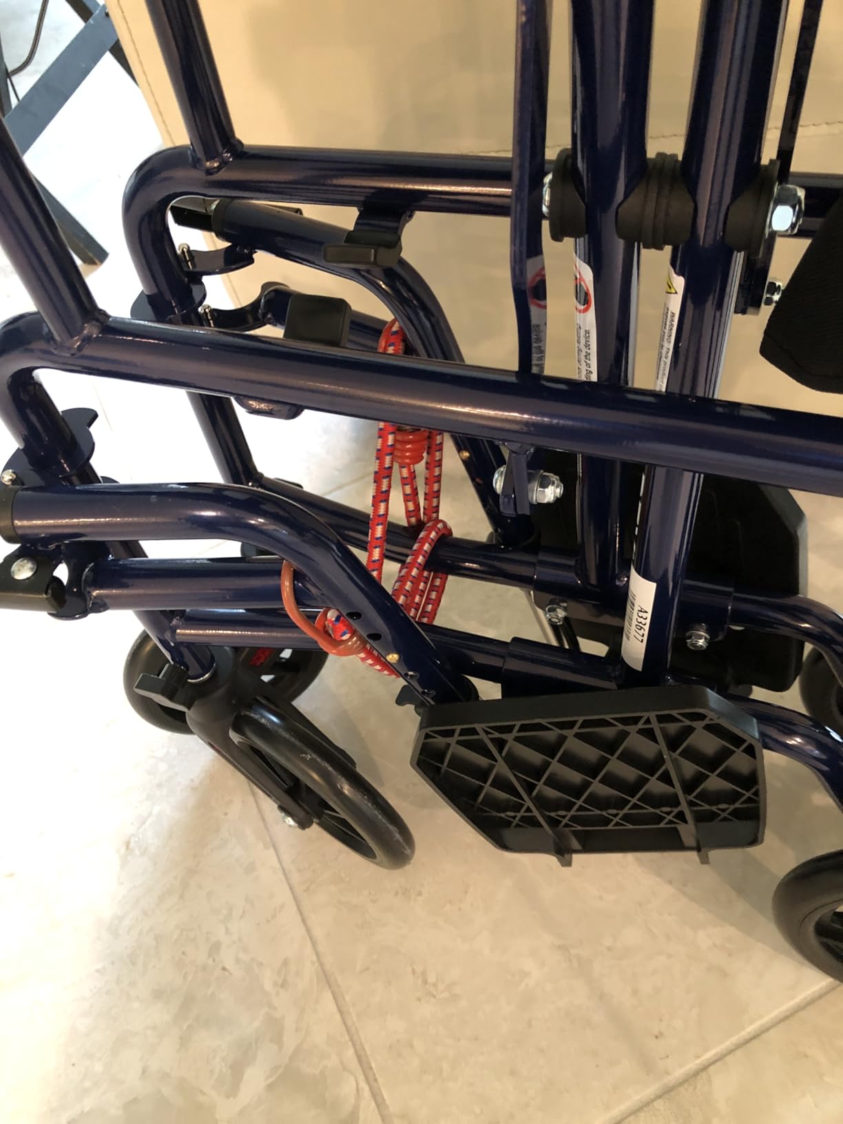 Carex Transport Wheelchair With 19 inch Seat, Folding Transport Chair with Foot Rests, Foldable Lightweight Wheelchair customer photo 1