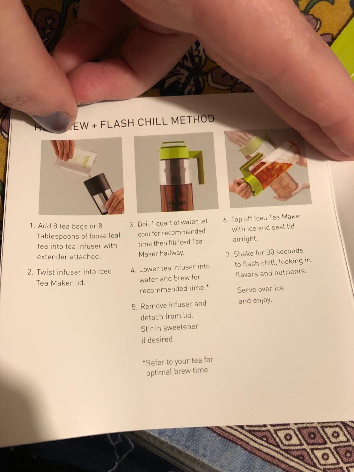 Takeya Flash Chill Iced Tea Maker - Versatile Tea Brewer for Loose/Bagged Tea - Patented Flash Chill Tech Hot/Cold Use BPA-Free Tritan Dishwasher Safe - Airtight Lid Made in USA - 2 Quart/Black customer photo 2