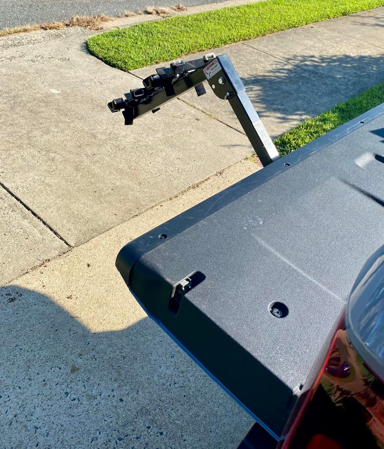 MaxxHaul Hitch Mount 4 Bike Rack 150 lb Capacity Heavy-Duty Swing Down Design Fits Cars Trucks SUVs and Minivans with Safety Reflector Easy Install (70210) customer photo 2
