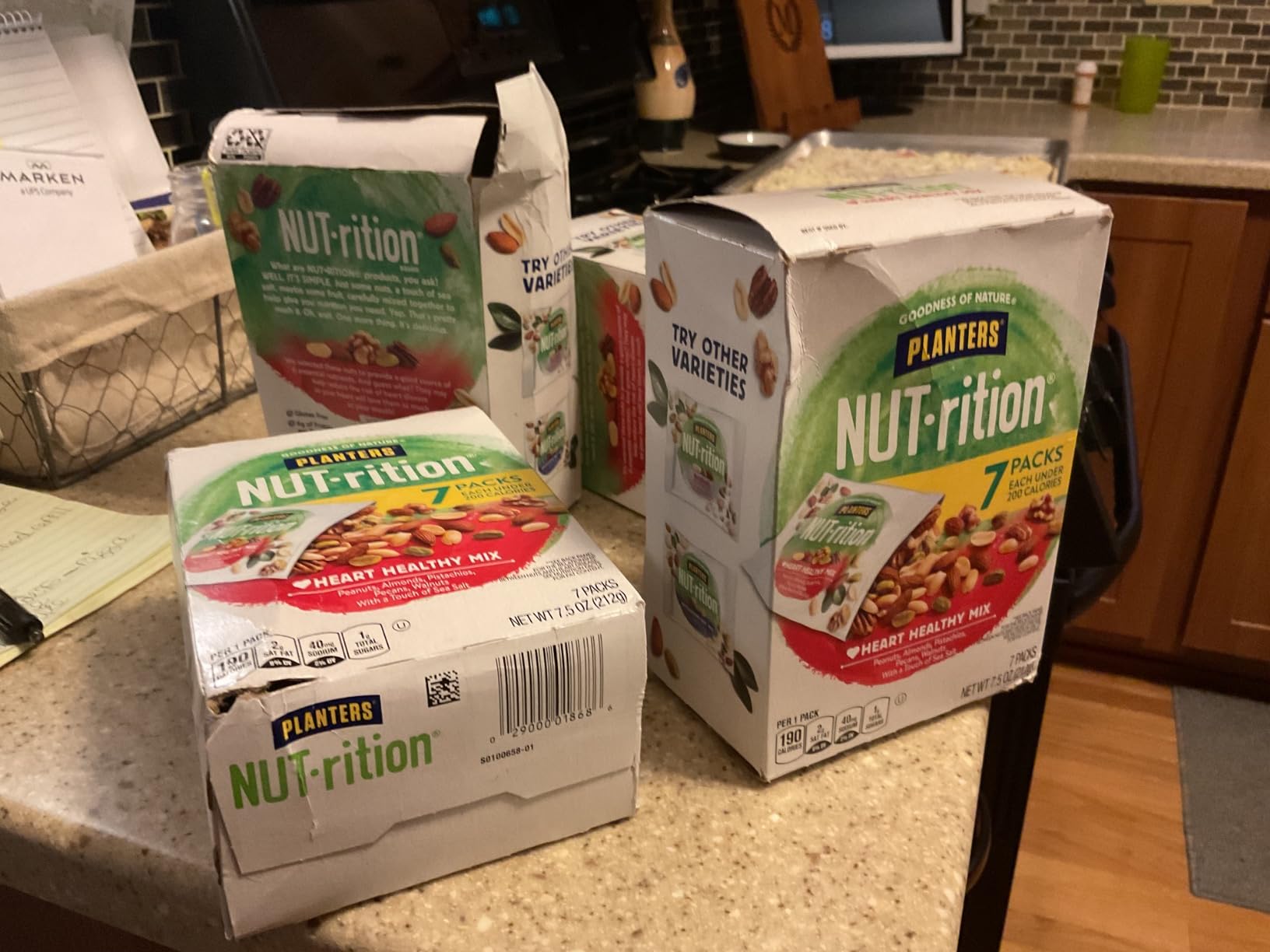 PLANTERS NUT-rition Heart Healthy Mix with Walnuts, 7.5 oz Box (Contains 7 Individual Pouches) - On-the-Go/ Work/School Snack and Active Lifestyle Snack - Great Camping Snacks - Kosher customer photo 2