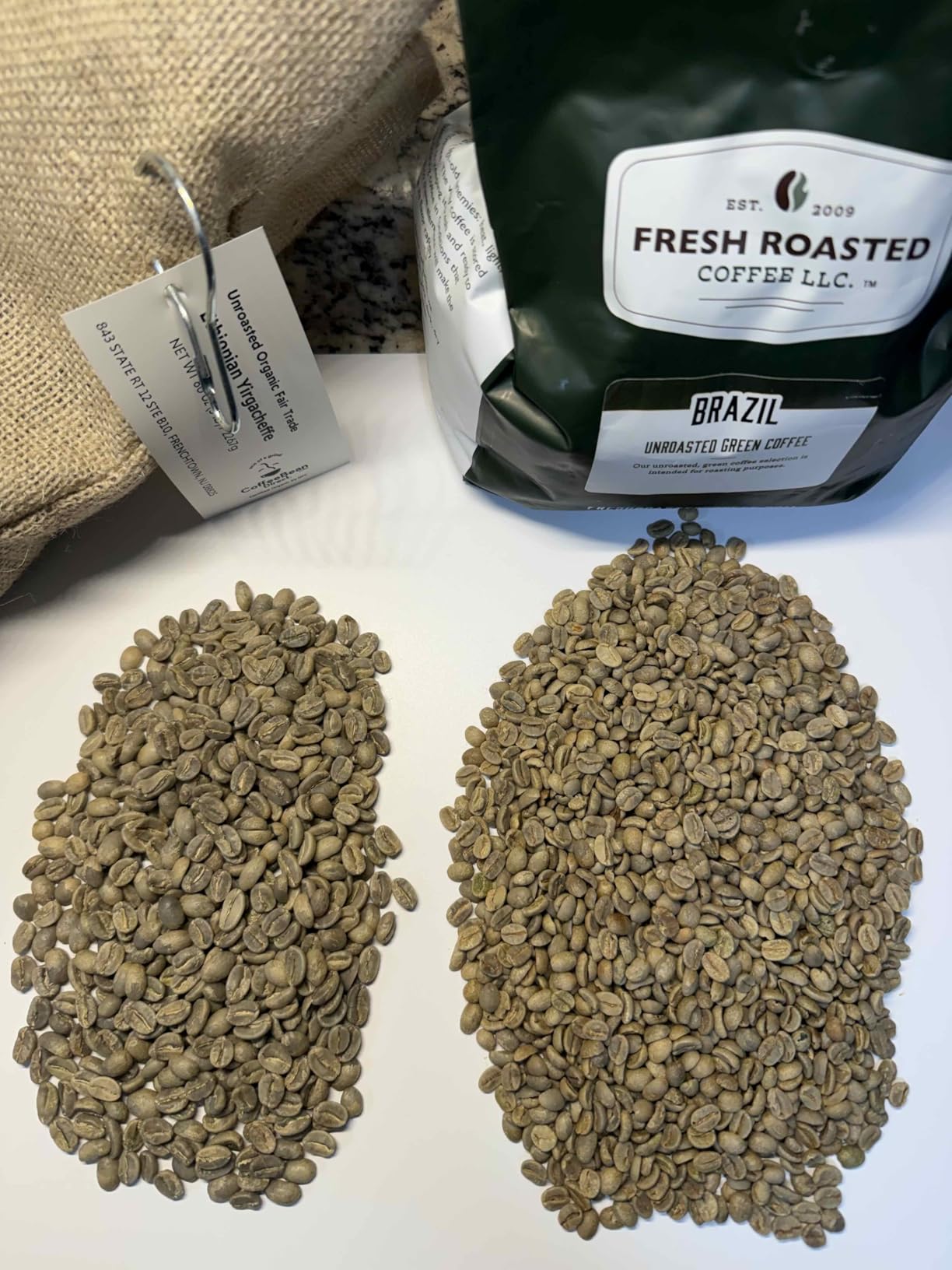 Fresh Roasted Coffee, Brazil Unroasted Green Coffee Beans for Home Roasting, Kosher, 5 lb (80 oz) customer photo 1