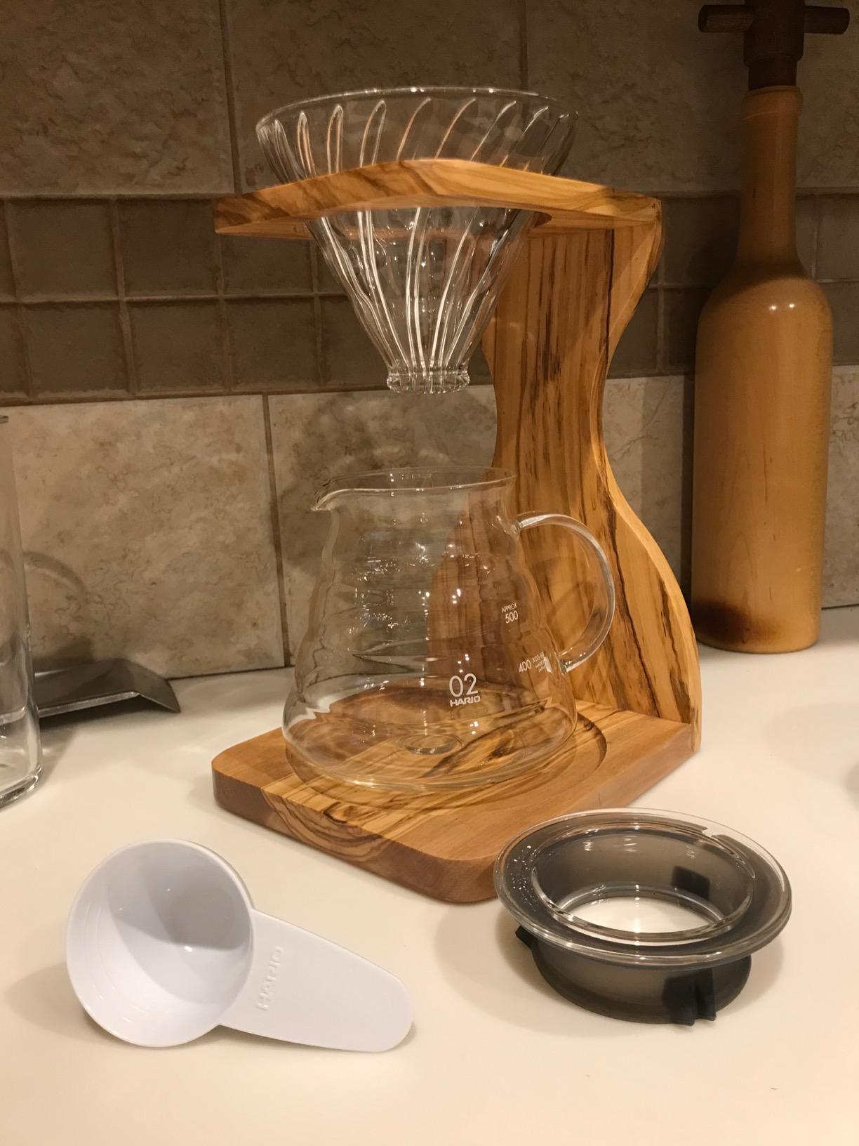 Hario V60 Olive Wood Pour Over Stand Set customer photo 1