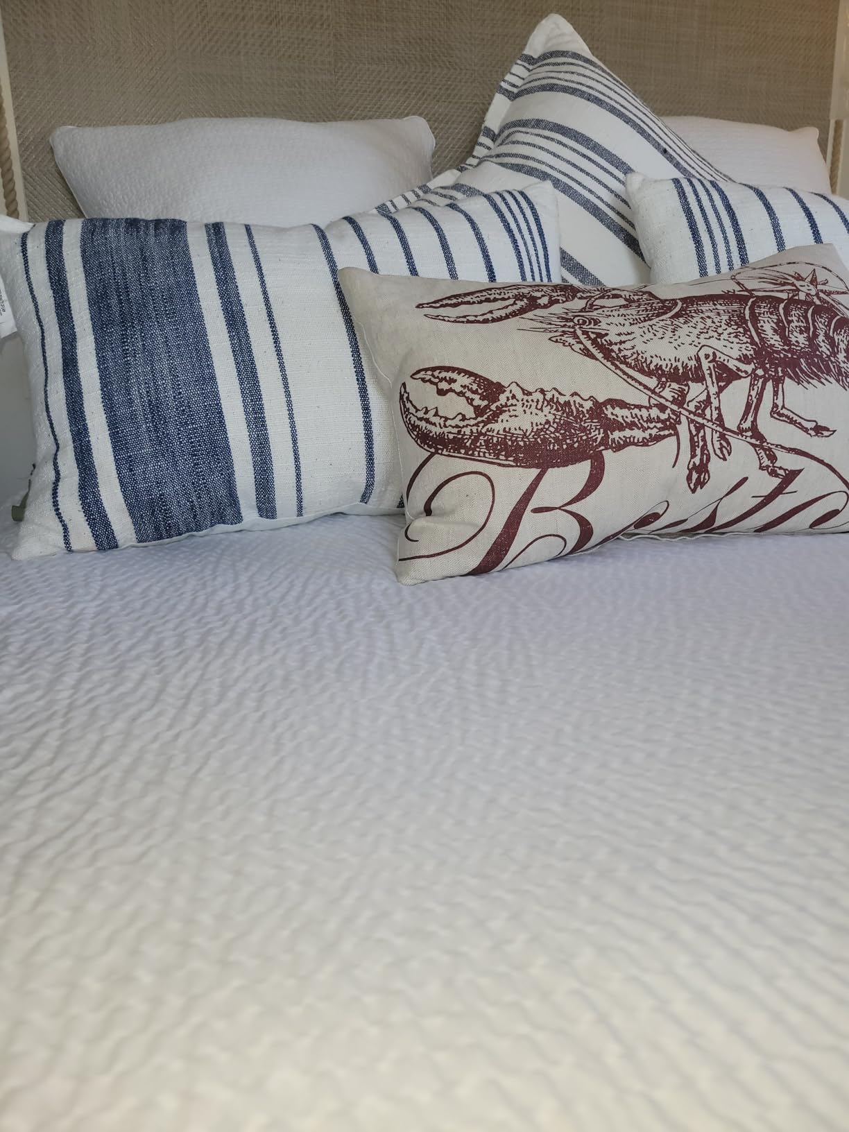 Courtyard by Marriott Coverlet Queen Size | Lightweight & Breathable Cotton Blend | Bedspread with Unique Wash-Activated Ripple Texture | Hotel Bedspread | White Quilt for All Season Comfort customer photo 1