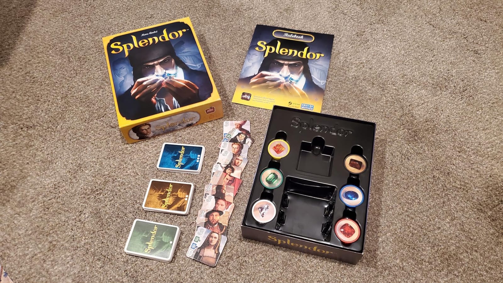 Asmodee Splendor Gem Trading Strategy Board Game, 2-4 Players | For game nights, build a gem trading engine, Just 3 actions keeps turns quick to learn, Rewards timing and long-term planning customer photo 2