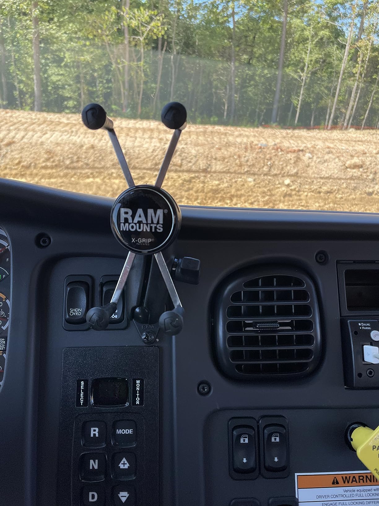 RAM MOUNTS X-Grip Large Phone Mount with Diamond Base and Medium Arm | Drill-down mount for cars, trucks and boats, fits large smartphones with B Size 1