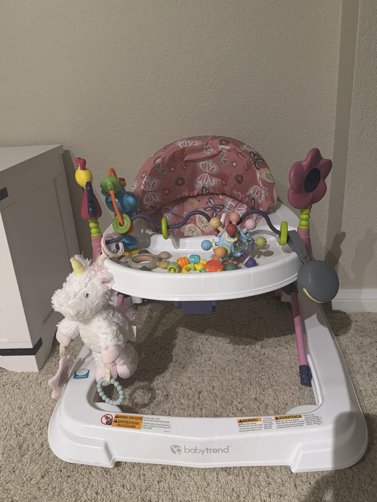Smart Steps Trend Activity Walker with Removeable Toy Bar, Multi-Directional Front Wheels, Tray, Adjustable Height and Flat Fold Frame for Storage, Ages 6 Months +, Emily Pink customer photo 2