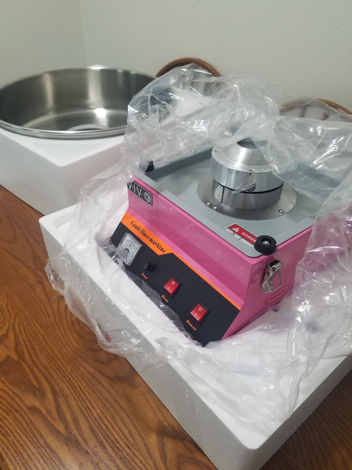 VIVO Pink 1030W Electric Cotton Candy Machine, CANDY-V001 | Commercial Candy Floss Maker, 20 in Stainless Steel Bowl with Sugar Scoop, Easy Home Use customer photo 1