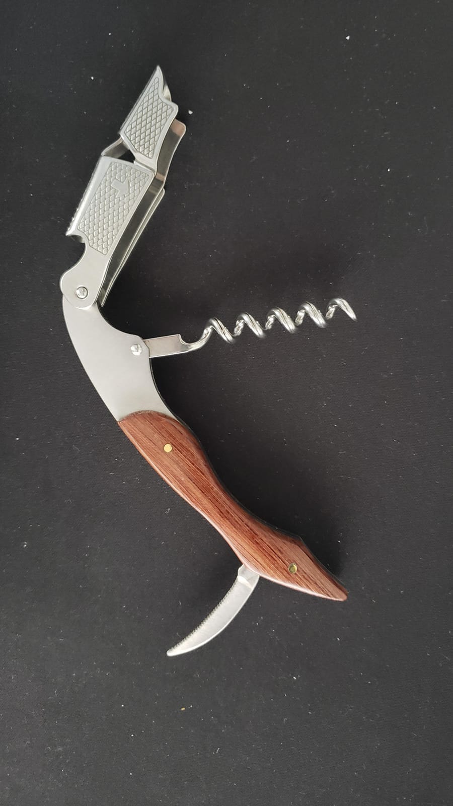 HiCoup Wine Opener - Professional Corkscrews for Wine Bottles w/Foil Cutter and Cap Remover - Manual Wine Key for Servers, Waiters, Bartenders and Home Use - Classic Rosewood customer photo 2