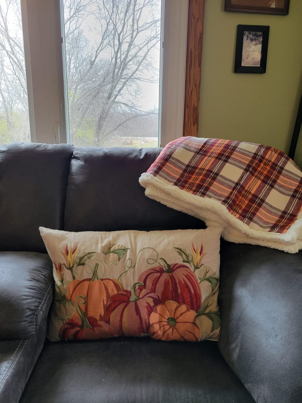 Eddie Bauer - Sherpa Throw Blanket for Couch 50x60 - Ultra Soft Reversible Fleece & Plush Sherpa Blanket, Warm Cozy Plaid Throw Blanket for Sofa, Bed, Living Room, Cabin Decor customer photo 1