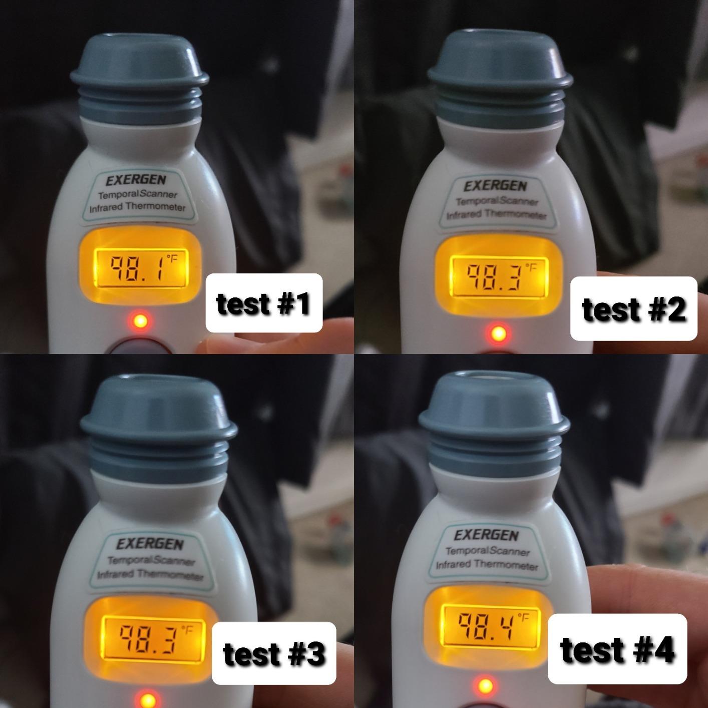Exergen TAT-2000C Temporal Artery Forehead Thermometer for Baby Kids Adults | Displays Temperature Reading, Soft Glow, Silent Mode, Wipe Clean Sensor, 8 Reading Memory, 9V Battery Included for Family Use customer photo 2