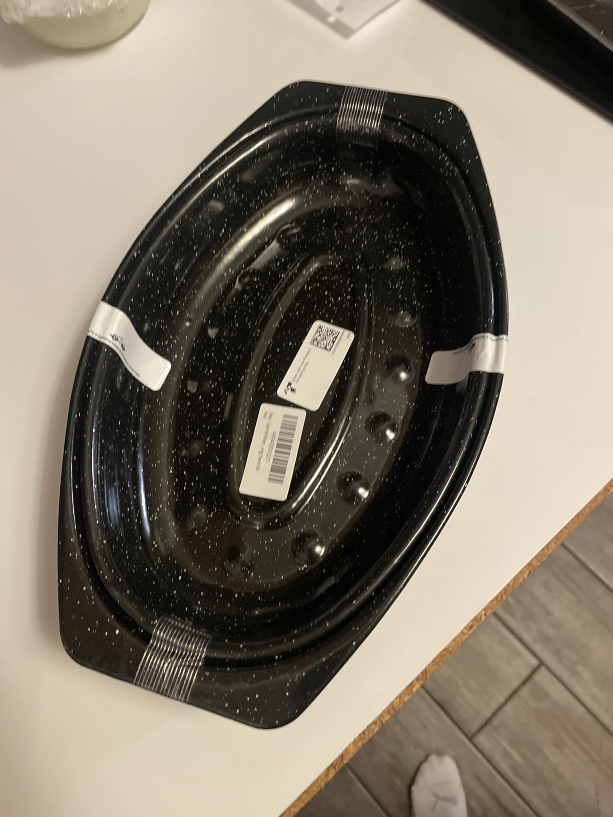 Granite Ware Round Covered Roaster, 3 lb - Speckled Black | Enamel Steel Roasting Pan with Lid for Poultry, Meat & Vegetables, Non-Stick, Even Heat Distribution, Dishwasher Safe customer photo 2