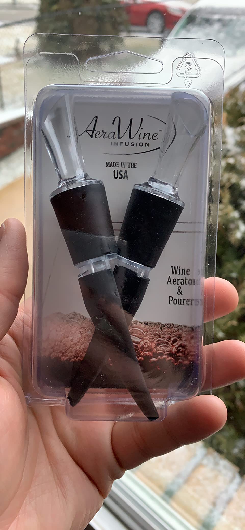 2-Pack - 100% MADE IN THE USA - Drip-Free Wine Pourer with Patented Tilt Aeration Control customer photo 2