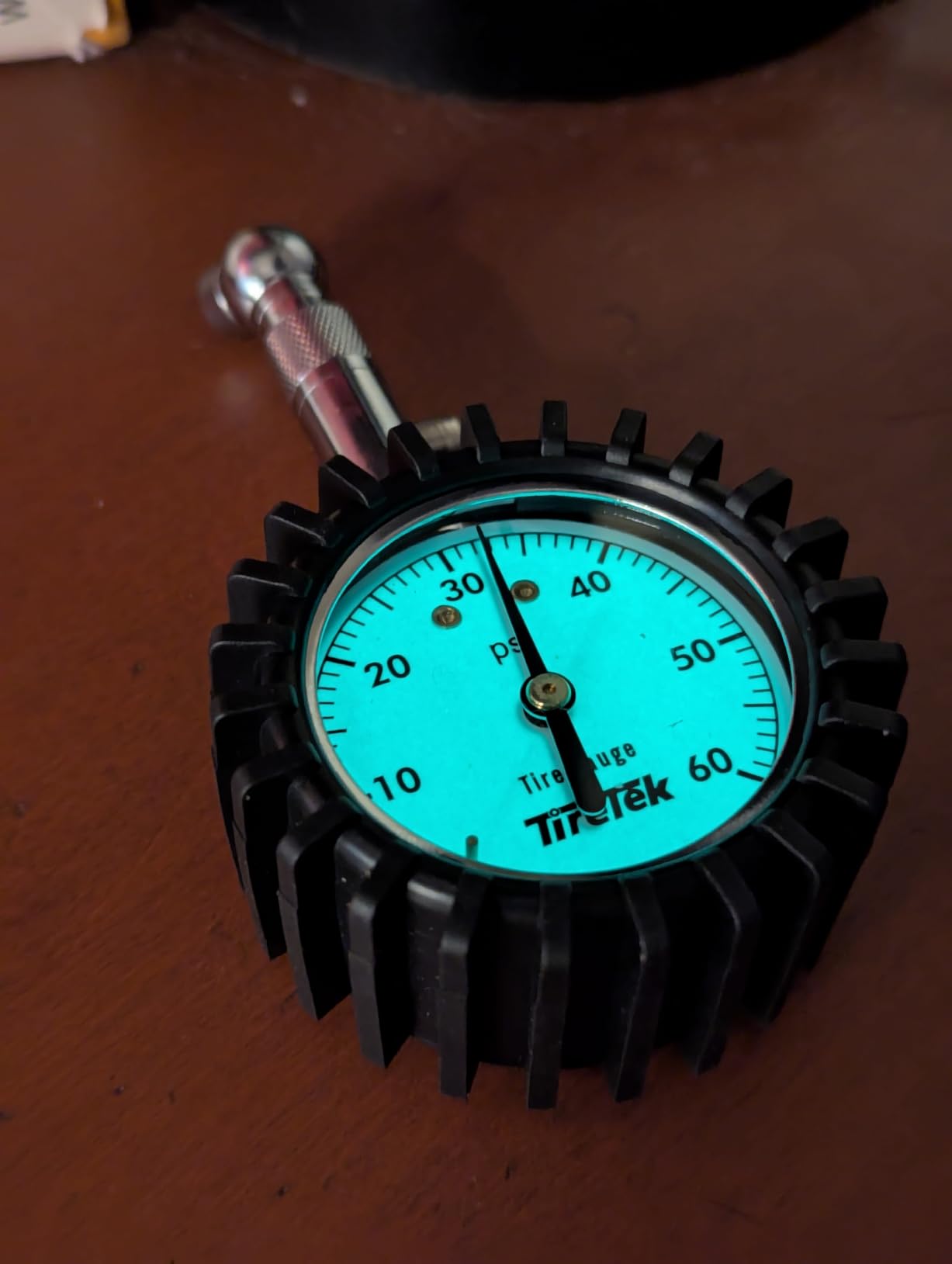 Tire Pressure Gauge for Cars, ANSI Certified 60 PSI Analog Dial Gauge | Glow in the dark analog dial tire gauge, tire gauges for tire pressure, accurate & easy to read customer photo 2