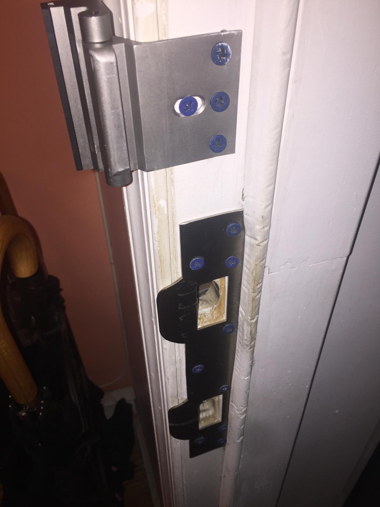 Prime-Line Door Reinforcement Lock, 3 in. Stop, Bronze, Solid Brass Construction, Add Extra High Security customer photo 2