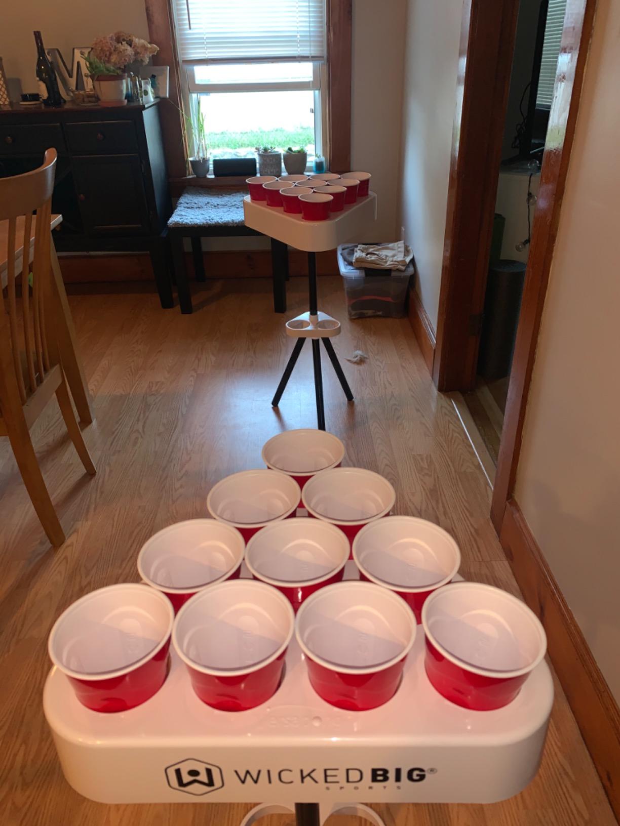 Portable Beer Pong Table / Tailgate Game with Backpack Carry Case and Balls customer photo 1