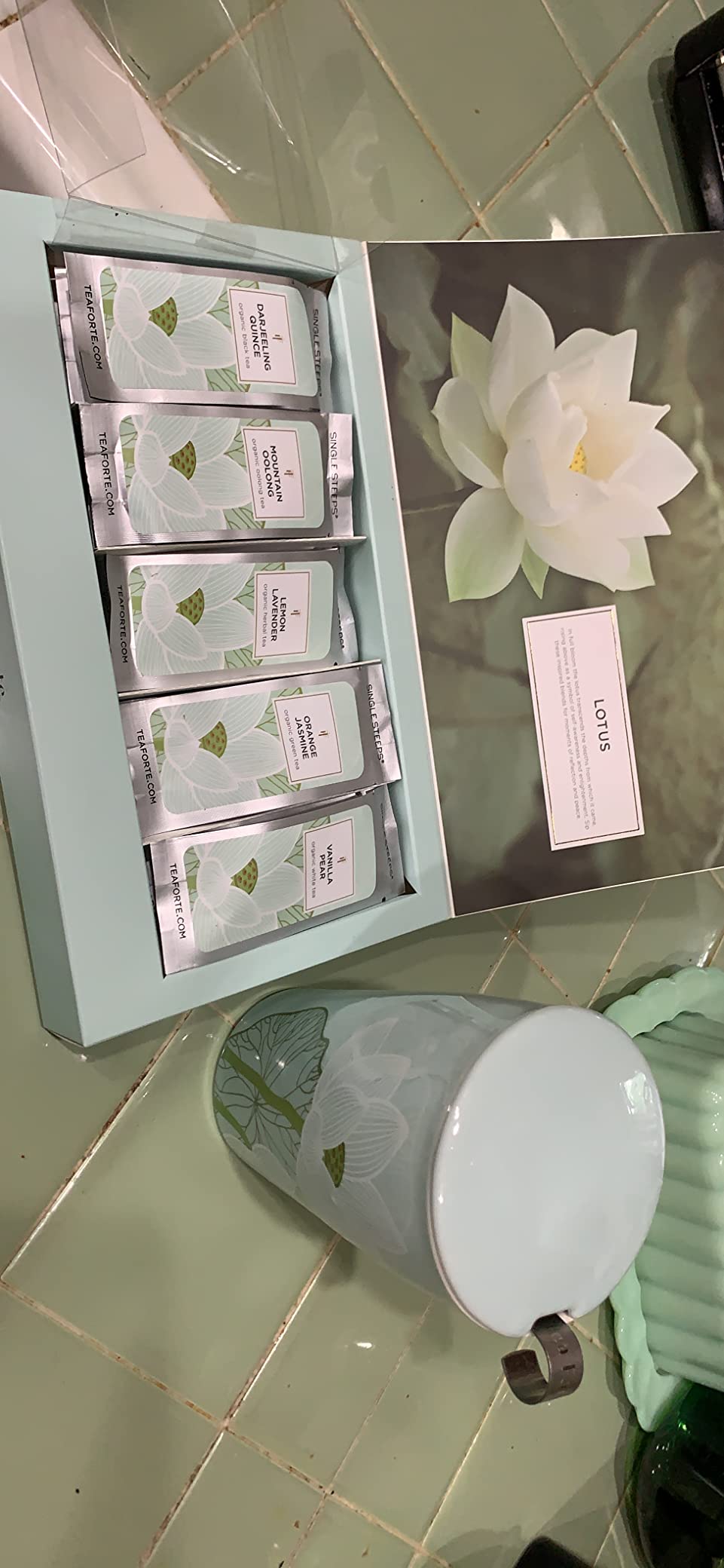 Tea Forte Single Steeps Tea Sampler, Lotus, 15 Pouches customer photo 1
