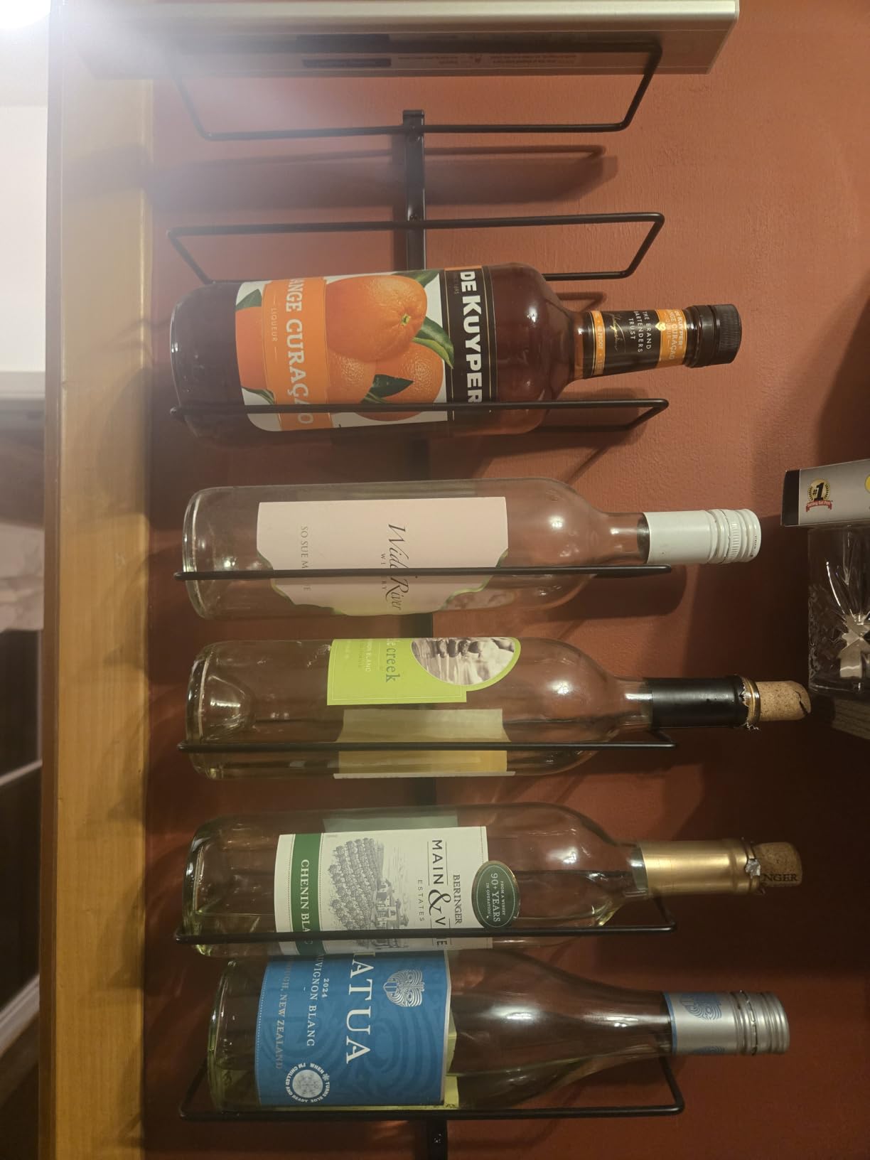 Sorbus Wall Mounted Wine Rack, Metal Bottle Rack (9 Bottle, 1 Pack) - Compact holder for kitchens, dining rooms and home bars customer photo 1